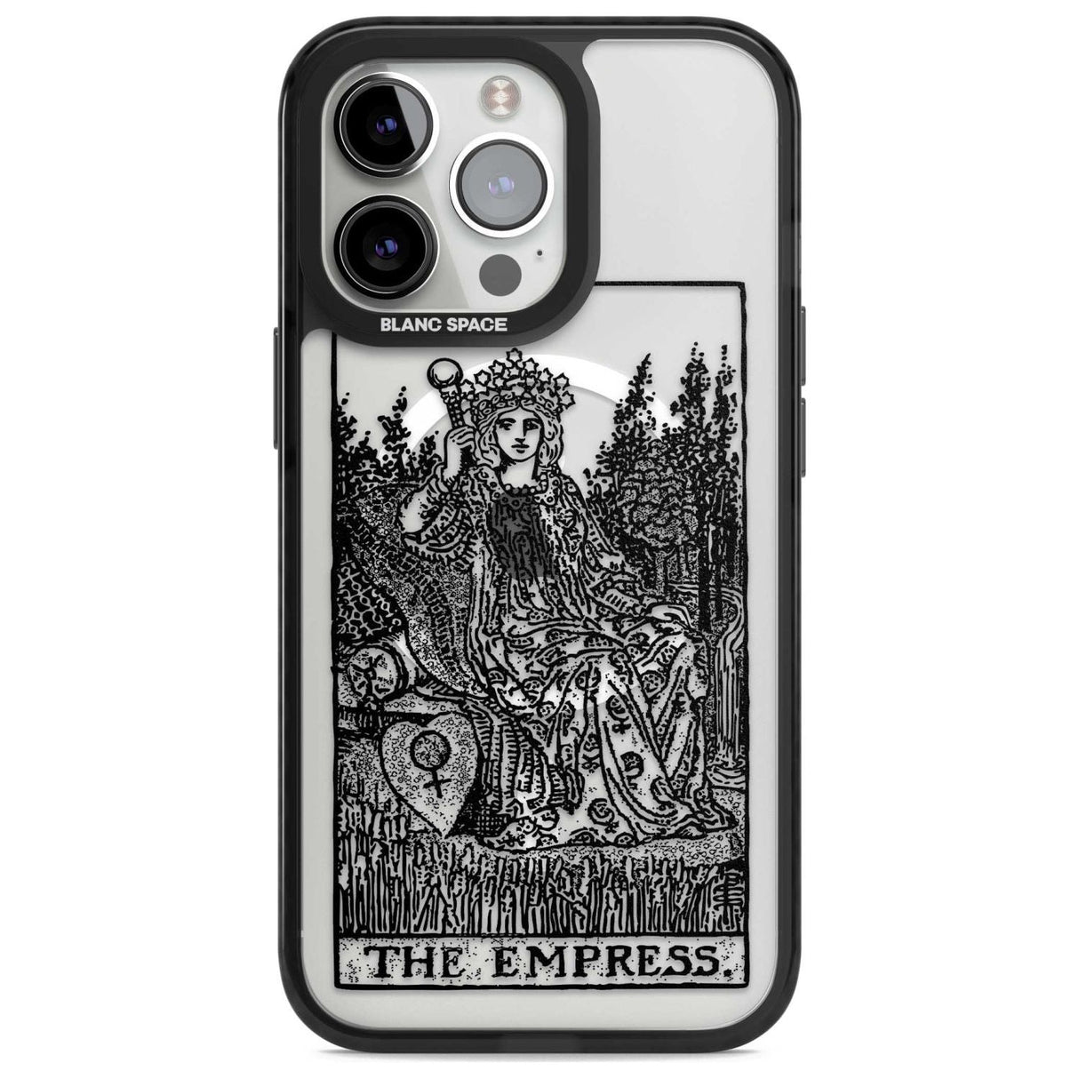 Personalised The Empress Tarot Card - Transparent Custom Phone Case iPhone 15 Pro Max / Magsafe Black Impact Case,iPhone 15 Pro / Magsafe Black Impact Case,iPhone 14 Pro Max / Magsafe Black Impact Case,iPhone 14 Pro / Magsafe Black Impact Case,iPhone 13 Pro / Magsafe Black Impact Case Blanc Space