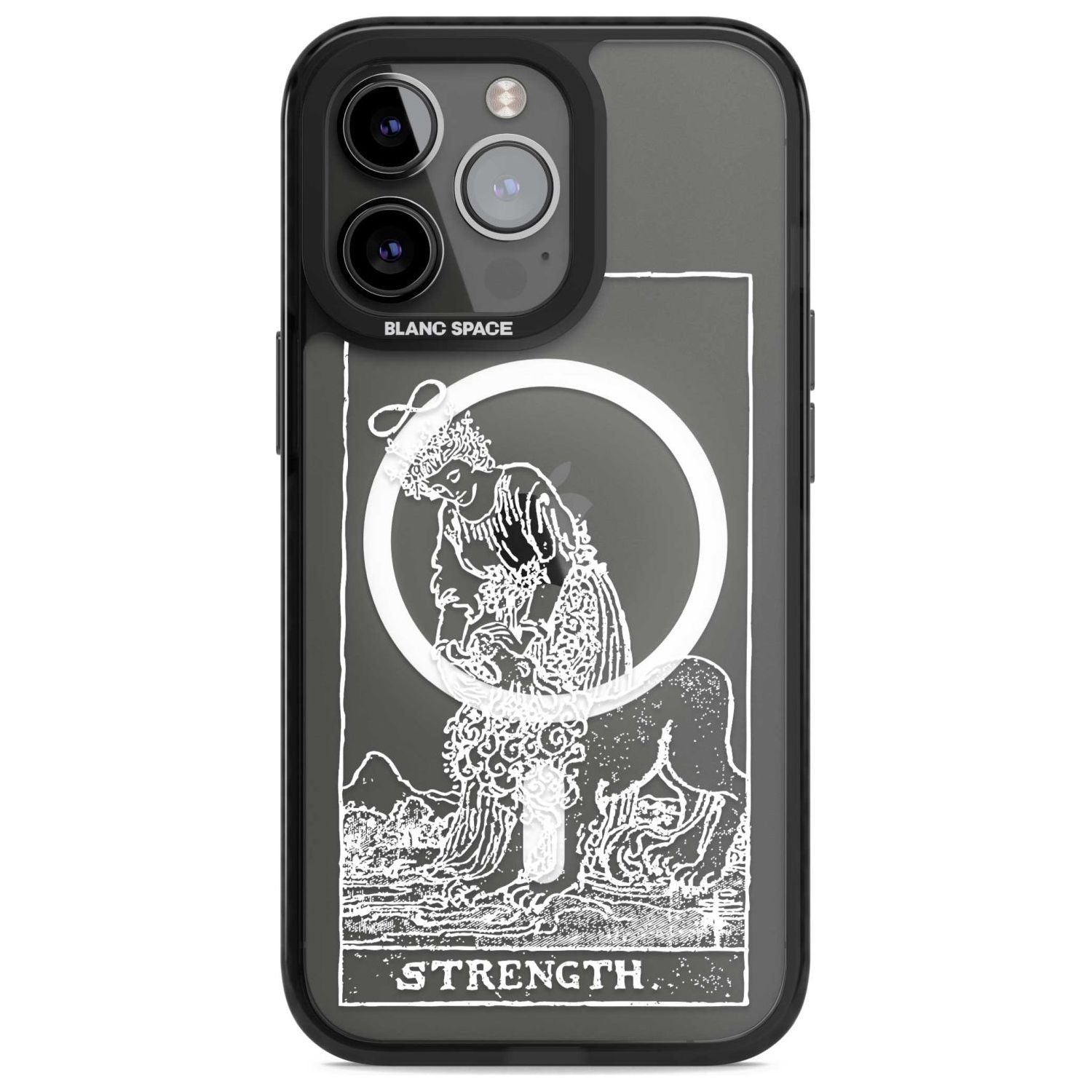Personalised Strength Tarot Card - White Transparent