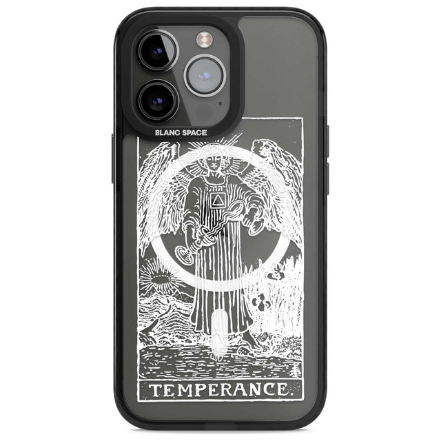 Personalised Temperance Tarot Card - White Transparent Custom Phone Case iPhone 15 Pro Max / Magsafe Black Impact Case,iPhone 15 Pro / Magsafe Black Impact Case,iPhone 14 Pro Max / Magsafe Black Impact Case,iPhone 14 Pro / Magsafe Black Impact Case,iPhone 13 Pro / Magsafe Black Impact Case Blanc Space