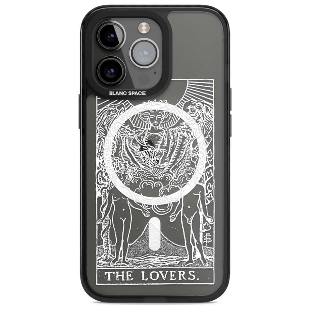 Personalised The Lovers Tarot Card - White Transparent Custom Phone Case iPhone 15 Pro Max / Magsafe Black Impact Case,iPhone 15 Pro / Magsafe Black Impact Case,iPhone 14 Pro Max / Magsafe Black Impact Case,iPhone 14 Pro / Magsafe Black Impact Case,iPhone 13 Pro / Magsafe Black Impact Case Blanc Space