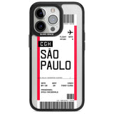 Personalised São Paulo Boarding Pass Custom Phone Case iPhone 15 Pro Max / Magsafe Black Impact Case,iPhone 15 Pro / Magsafe Black Impact Case,iPhone 14 Pro Max / Magsafe Black Impact Case,iPhone 14 Pro / Magsafe Black Impact Case,iPhone 13 Pro / Magsafe Black Impact Case Blanc Space