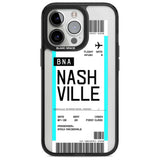 Personalised Nashville Boarding Pass Custom Phone Case iPhone 15 Pro Max / Magsafe Black Impact Case,iPhone 15 Pro / Magsafe Black Impact Case,iPhone 14 Pro Max / Magsafe Black Impact Case,iPhone 14 Pro / Magsafe Black Impact Case,iPhone 13 Pro / Magsafe Black Impact Case Blanc Space