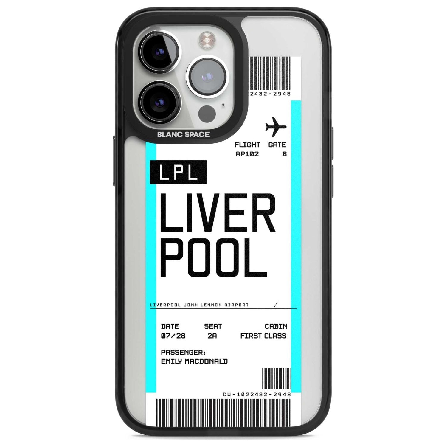 Personalised Liverpool Boarding Pass Custom Phone Case iPhone 15 Pro Max / Magsafe Black Impact Case,iPhone 15 Pro / Magsafe Black Impact Case,iPhone 14 Pro Max / Magsafe Black Impact Case,iPhone 14 Pro / Magsafe Black Impact Case,iPhone 13 Pro / Magsafe Black Impact Case Blanc Space