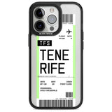 Personalised Tenerife Boarding Pass Custom Phone Case iPhone 15 Pro Max / Magsafe Black Impact Case,iPhone 15 Pro / Magsafe Black Impact Case,iPhone 14 Pro Max / Magsafe Black Impact Case,iPhone 14 Pro / Magsafe Black Impact Case,iPhone 13 Pro / Magsafe Black Impact Case Blanc Space