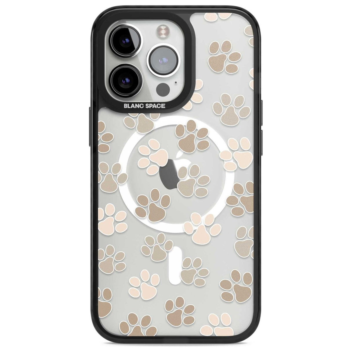 Paw Prints Phone Case iPhone 15 Pro / Magsafe Black Impact Case,iPhone 15 Pro Max / Magsafe Black Impact Case,iPhone 14 Pro Max / Magsafe Black Impact Case,iPhone 13 Pro / Magsafe Black Impact Case,iPhone 14 Pro / Magsafe Black Impact Case Blanc Space