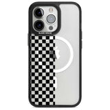 Checker: Half Black Check on Clear Phone Case iPhone 15 Pro / Magsafe Black Impact Case,iPhone 15 Pro Max / Magsafe Black Impact Case,iPhone 14 Pro Max / Magsafe Black Impact Case,iPhone 13 Pro / Magsafe Black Impact Case,iPhone 14 Pro / Magsafe Black Impact Case Blanc Space