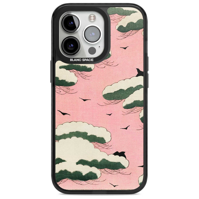 Japanese Pink Sky by Watanabe Seitei Phone Case iPhone 15 Pro Max / Magsafe Black Impact Case,iPhone 15 Pro / Magsafe Black Impact Case,iPhone 14 Pro Max / Magsafe Black Impact Case,iPhone 14 Pro / Magsafe Black Impact Case,iPhone 13 Pro / Magsafe Black Impact Case Blanc Space