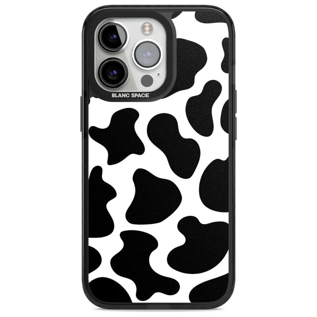 Cow Print Phone Case iPhone 15 Pro Max / Magsafe Black Impact Case,iPhone 15 Pro / Magsafe Black Impact Case,iPhone 14 Pro Max / Magsafe Black Impact Case,iPhone 14 Pro / Magsafe Black Impact Case,iPhone 13 Pro / Magsafe Black Impact Case Blanc Space