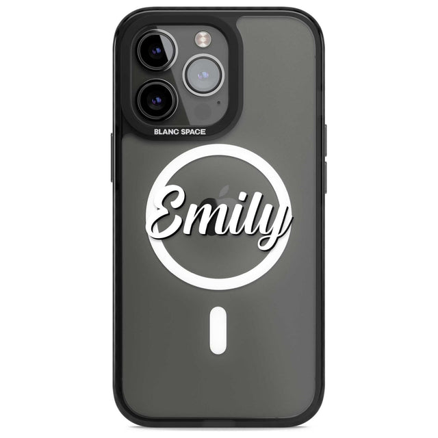 Personalised Clear Text  1B Custom Phone Case iPhone 15 Pro Max / Magsafe Black Impact Case,iPhone 15 Pro / Magsafe Black Impact Case,iPhone 14 Pro Max / Magsafe Black Impact Case,iPhone 14 Pro / Magsafe Black Impact Case,iPhone 13 Pro / Magsafe Black Impact Case Blanc Space