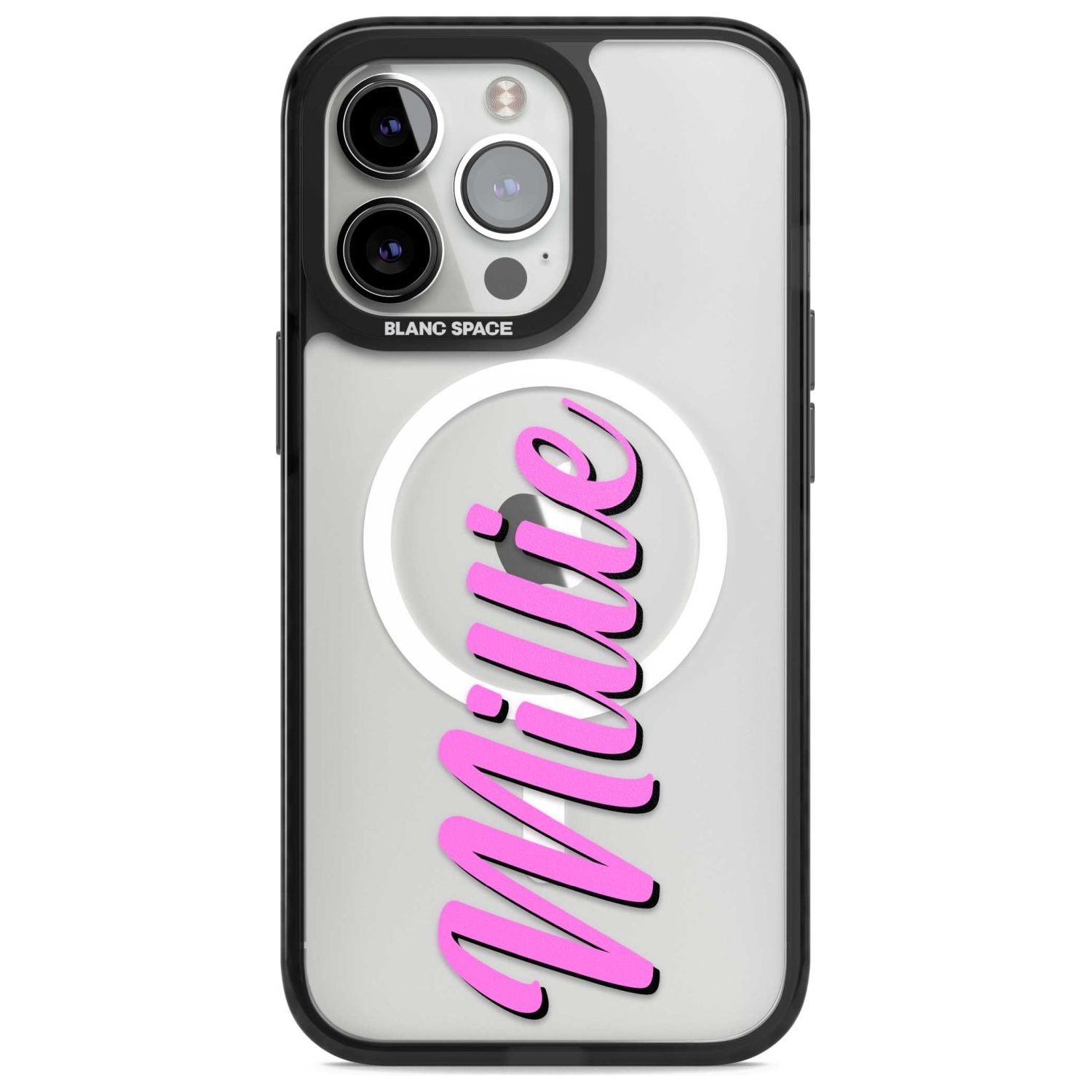 Personalised Clear Text  3C Custom Phone Case iPhone 15 Pro Max / Magsafe Black Impact Case,iPhone 15 Pro / Magsafe Black Impact Case,iPhone 14 Pro Max / Magsafe Black Impact Case,iPhone 14 Pro / Magsafe Black Impact Case,iPhone 13 Pro / Magsafe Black Impact Case Blanc Space