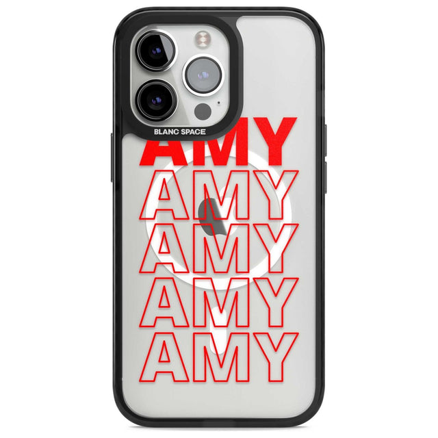 Personalised Clear Text  5B Custom Phone Case iPhone 15 Pro Max / Magsafe Black Impact Case,iPhone 15 Pro / Magsafe Black Impact Case,iPhone 14 Pro Max / Magsafe Black Impact Case,iPhone 14 Pro / Magsafe Black Impact Case,iPhone 13 Pro / Magsafe Black Impact Case Blanc Space