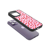 Red on Pink Dalmatian Polka Dot Spots