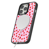 Red on Pink Dalmatian Polka Dot Spots