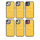 White on Yellow Dalmatian Polka Dot Spots