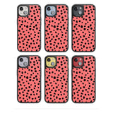 Black on Salmon Pink Dalmatian Polka Dot Spots Phone Case iPhone 15 Pro Max / Black Impact Case,iPhone 15 Plus / Black Impact Case,iPhone 15 Pro / Black Impact Case,iPhone 15 / Black Impact Case,iPhone 15 Pro Max / Impact Case,iPhone 15 Plus / Impact Case,iPhone 15 Pro / Impact Case,iPhone 15 / Impact Case,iPhone 15 Pro Max / Magsafe Black Impact Case,iPhone 15 Plus / Magsafe Black Impact Case,iPhone 15 Pro / Magsafe Black Impact Case,iPhone 15 / Magsafe Black Impact Case,iPhone 14 Pro Max / Black Impact Ca