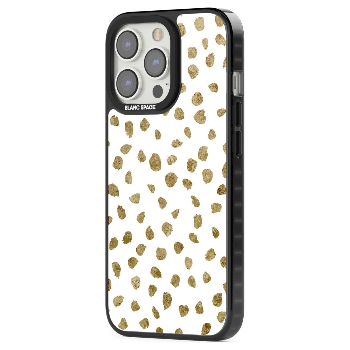 Gold Look on White Dalmatian Polka Dot Spots Phone Case iPhone 15 Pro Max / Black Impact Case,iPhone 15 Plus / Black Impact Case,iPhone 15 Pro / Black Impact Case,iPhone 15 / Black Impact Case,iPhone 15 Pro Max / Impact Case,iPhone 15 Plus / Impact Case,iPhone 15 Pro / Impact Case,iPhone 15 / Impact Case,iPhone 15 Pro Max / Magsafe Black Impact Case,iPhone 15 Plus / Magsafe Black Impact Case,iPhone 15 Pro / Magsafe Black Impact Case,iPhone 15 / Magsafe Black Impact Case,iPhone 14 Pro Max / Black Impact Case