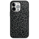 Dark Animal Print Pattern Small Leopard Phone Case iPhone 15 Pro Max / Magsafe Black Impact Case,iPhone 15 Pro / Magsafe Black Impact Case,iPhone 14 Pro Max / Magsafe Black Impact Case,iPhone 14 Pro / Magsafe Black Impact Case,iPhone 13 Pro / Magsafe Black Impact Case Blanc Space