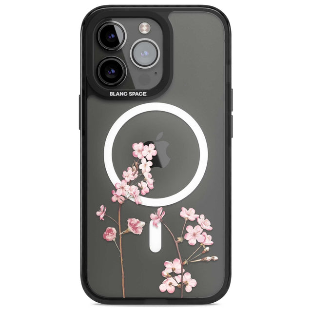 Blossom Flower Phone Case iPhone 15 Pro Max / Magsafe Black Impact Case,iPhone 15 Pro / Magsafe Black Impact Case,iPhone 14 Pro Max / Magsafe Black Impact Case,iPhone 14 Pro / Magsafe Black Impact Case,iPhone 13 Pro / Magsafe Black Impact Case Blanc Space