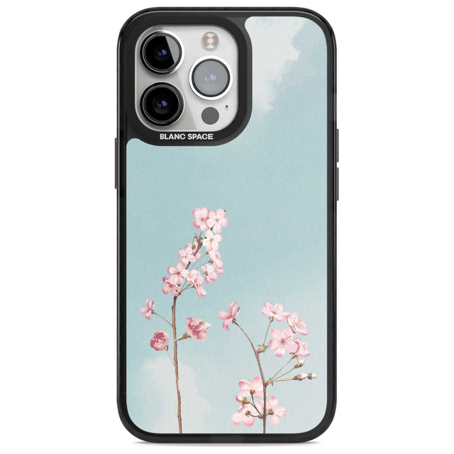 Blossom Flower Sky Phone Case iPhone 15 Pro Max / Magsafe Black Impact Case,iPhone 15 Pro / Magsafe Black Impact Case,iPhone 14 Pro Max / Magsafe Black Impact Case,iPhone 14 Pro / Magsafe Black Impact Case,iPhone 13 Pro / Magsafe Black Impact Case Blanc Space