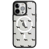 Dachshund Dog Pattern Clear Phone Case iPhone 15 Pro Max / Magsafe Black Impact Case,iPhone 15 Pro / Magsafe Black Impact Case,iPhone 14 Pro Max / Magsafe Black Impact Case,iPhone 14 Pro / Magsafe Black Impact Case,iPhone 13 Pro / Magsafe Black Impact Case Blanc Space