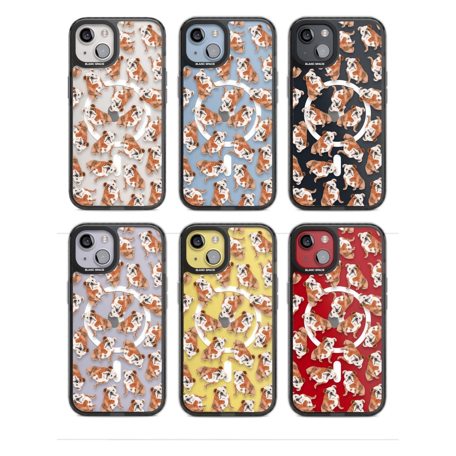 English Bulldog Watercolour Dog Pattern