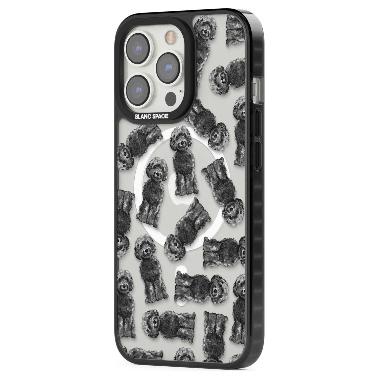 Cockapoo (Black) Watercolour Dog Pattern