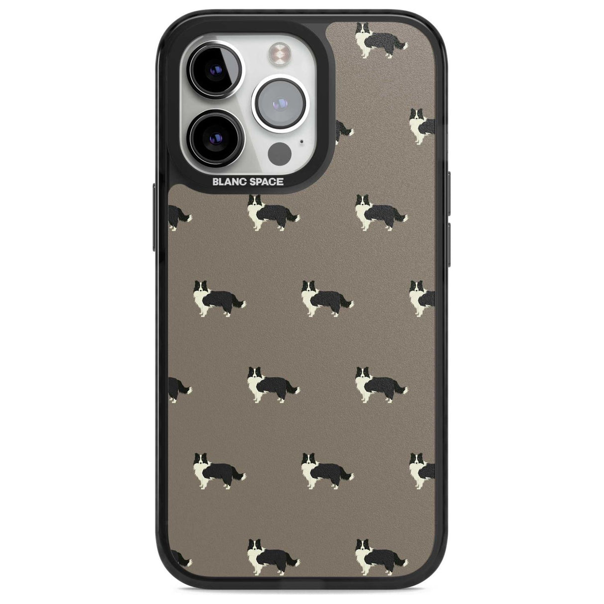 Border Collie Dog Pattern Phone Case iPhone 15 Pro Max / Magsafe Black Impact Case,iPhone 15 Pro / Magsafe Black Impact Case,iPhone 14 Pro Max / Magsafe Black Impact Case,iPhone 14 Pro / Magsafe Black Impact Case,iPhone 13 Pro / Magsafe Black Impact Case Blanc Space