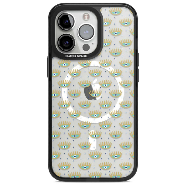 Crying Eyes (Clear) Psychedelic Eyes Pattern Phone Case iPhone 15 Pro Max / Magsafe Black Impact Case,iPhone 15 Pro / Magsafe Black Impact Case,iPhone 14 Pro Max / Magsafe Black Impact Case,iPhone 14 Pro / Magsafe Black Impact Case,iPhone 13 Pro / Magsafe Black Impact Case Blanc Space