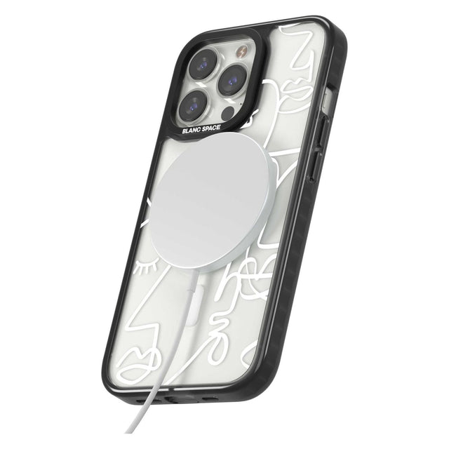 Abstract Continuous Line Faces White on Clear Phone Case iPhone 15 Pro Max / Black Impact Case,iPhone 15 Plus / Black Impact Case,iPhone 15 Pro / Black Impact Case,iPhone 15 / Black Impact Case,iPhone 15 Pro Max / Impact Case,iPhone 15 Plus / Impact Case,iPhone 15 Pro / Impact Case,iPhone 15 / Impact Case,iPhone 15 Pro Max / Magsafe Black Impact Case,iPhone 15 Plus / Magsafe Black Impact Case,iPhone 15 Pro / Magsafe Black Impact Case,iPhone 15 / Magsafe Black Impact Case,iPhone 14 Pro Max / Black Impact Cas