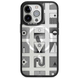 Abstract Lines: Mixed Pattern #2 Phone Case iPhone 15 Pro Max / Magsafe Black Impact Case,iPhone 15 Pro / Magsafe Black Impact Case,iPhone 14 Pro Max / Magsafe Black Impact Case,iPhone 14 Pro / Magsafe Black Impact Case,iPhone 13 Pro / Magsafe Black Impact Case Blanc Space