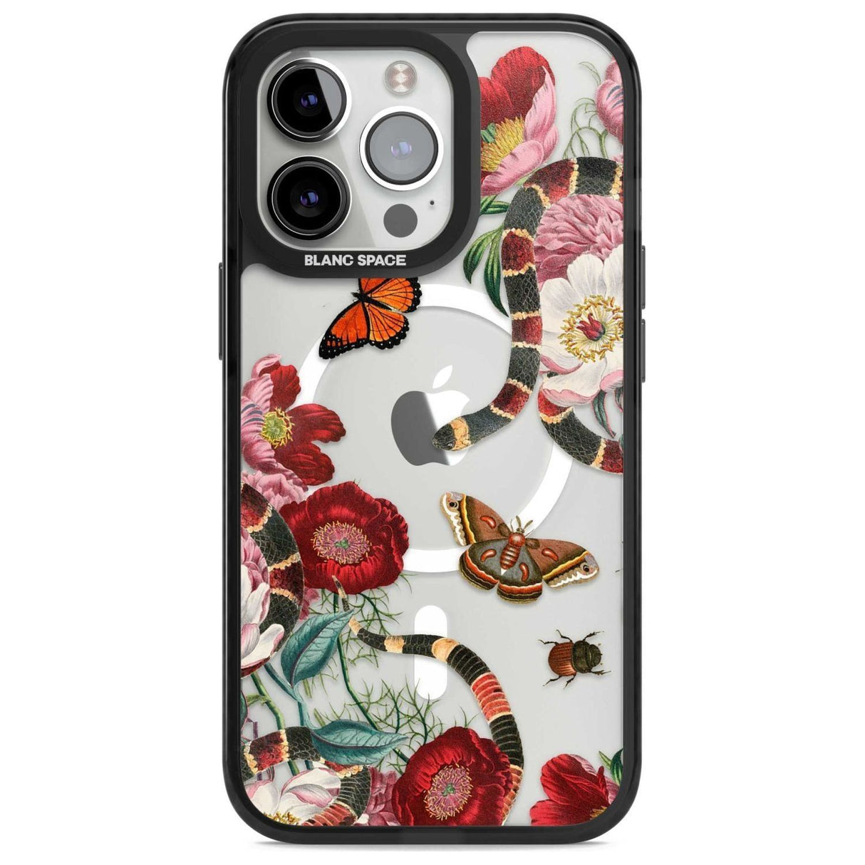 Botanical Snake Phone Case iPhone 15 Pro Max / Magsafe Black Impact Case,iPhone 15 Pro / Magsafe Black Impact Case,iPhone 14 Pro Max / Magsafe Black Impact Case,iPhone 14 Pro / Magsafe Black Impact Case,iPhone 13 Pro / Magsafe Black Impact Case Blanc Space