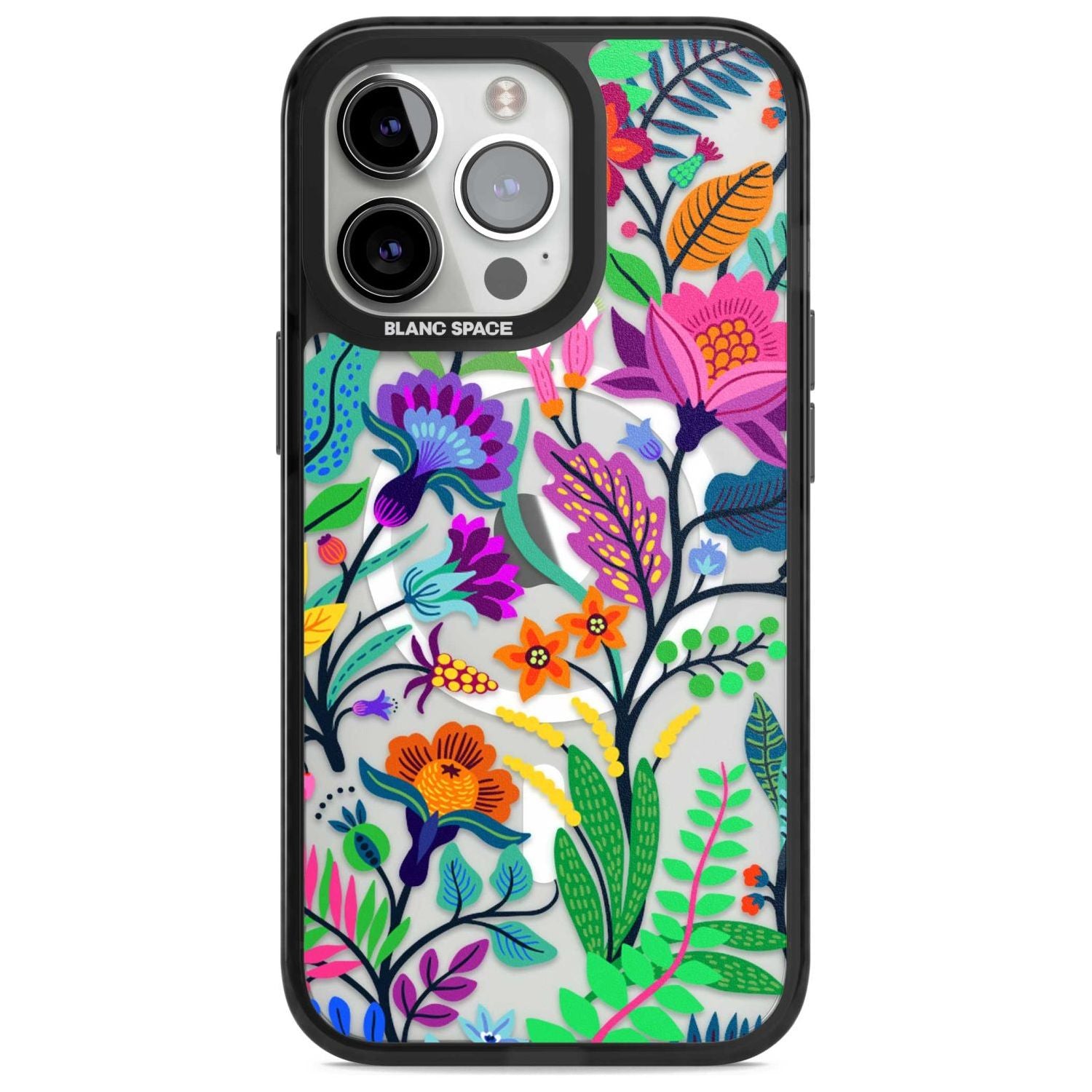 Floral Vibe Phone Case iPhone 15 Pro Max / Magsafe Black Impact Case,iPhone 15 Pro / Magsafe Black Impact Case,iPhone 14 Pro Max / Magsafe Black Impact Case,iPhone 14 Pro / Magsafe Black Impact Case,iPhone 13 Pro / Magsafe Black Impact Case Blanc Space