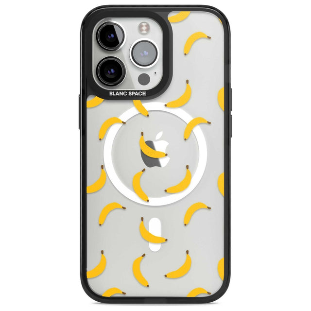 Banana Pattern Phone Case iPhone 15 Pro Max / Magsafe Black Impact Case,iPhone 15 Pro / Magsafe Black Impact Case,iPhone 14 Pro Max / Magsafe Black Impact Case,iPhone 14 Pro / Magsafe Black Impact Case,iPhone 13 Pro / Magsafe Black Impact Case Blanc Space