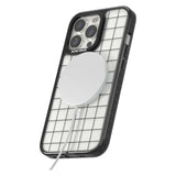 Simplistic Large Grid Pattern Black (Transparent)