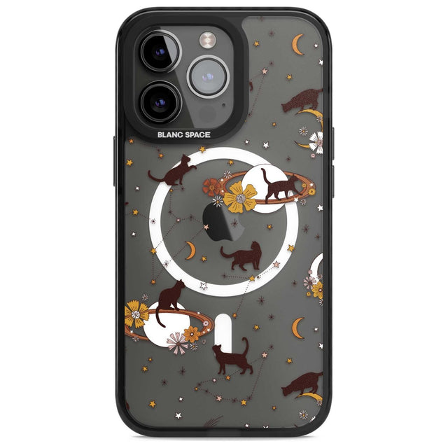 Halloween Cats and Astrology Phone Case iPhone 15 Pro Max / Magsafe Black Impact Case,iPhone 15 Pro / Magsafe Black Impact Case,iPhone 14 Pro Max / Magsafe Black Impact Case,iPhone 14 Pro / Magsafe Black Impact Case,iPhone 13 Pro / Magsafe Black Impact Case Blanc Space