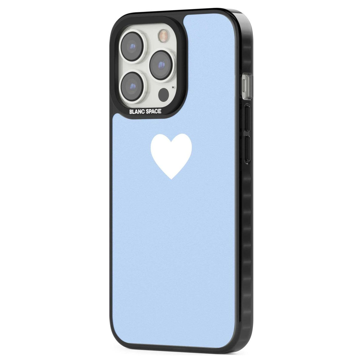 Single Heart Design: White & Baby Blue