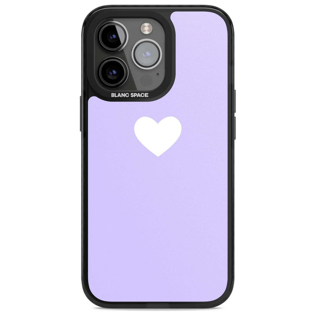 Single Heart White & Pale Purple