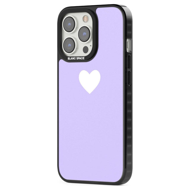 Single Heart White & Pale Purple