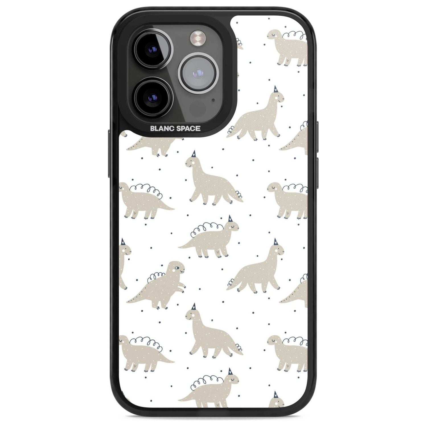 Adorable Dinosaurs Pattern Phone Case iPhone 15 Pro Max / Magsafe Black Impact Case,iPhone 15 Pro / Magsafe Black Impact Case,iPhone 14 Pro Max / Magsafe Black Impact Case,iPhone 14 Pro / Magsafe Black Impact Case,iPhone 13 Pro / Magsafe Black Impact Case Blanc Space