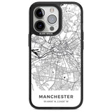 Map of Manchester, England Phone Case iPhone 15 Pro Max / Magsafe Black Impact Case,iPhone 15 Pro / Magsafe Black Impact Case,iPhone 14 Pro Max / Magsafe Black Impact Case,iPhone 14 Pro / Magsafe Black Impact Case,iPhone 13 Pro / Magsafe Black Impact Case Blanc Space