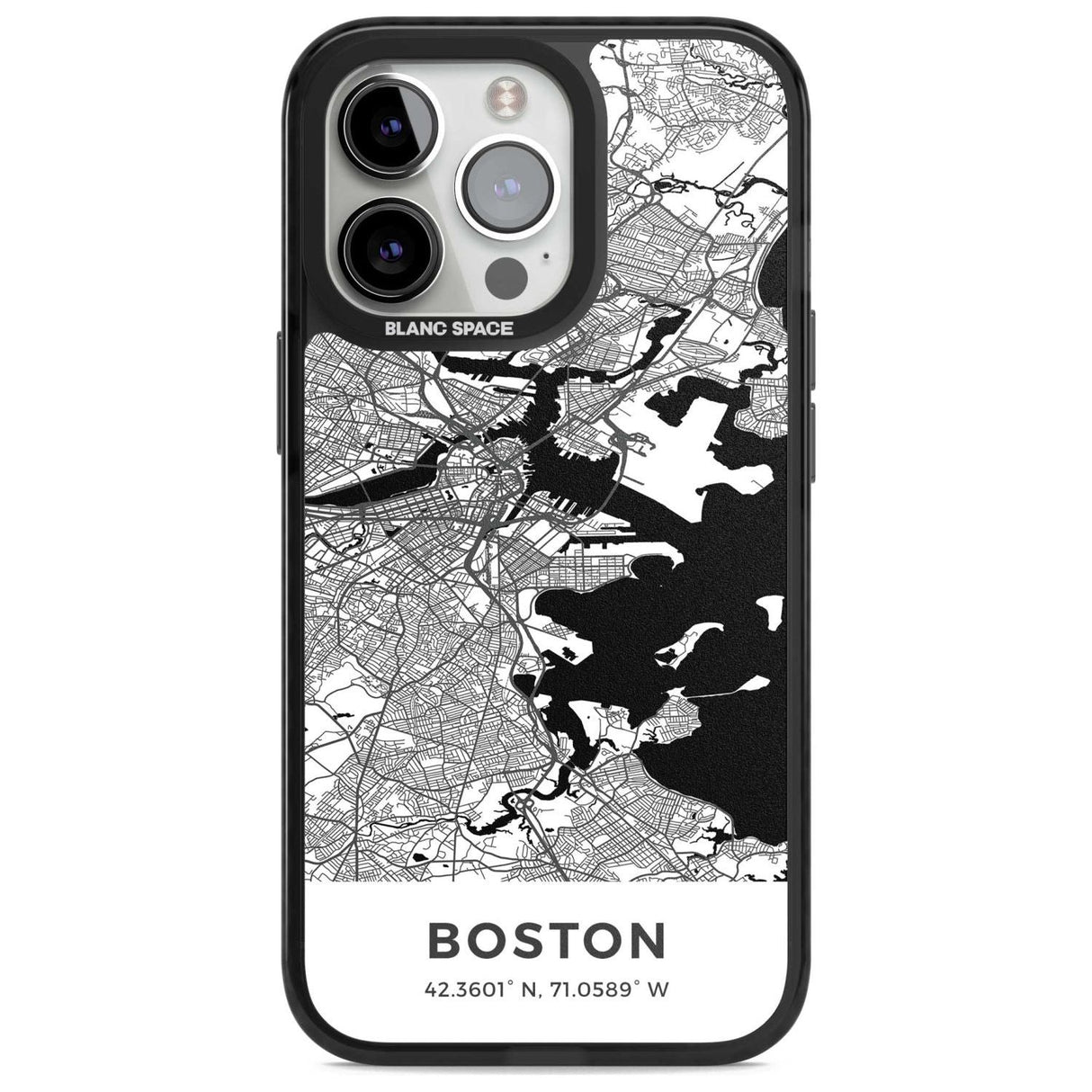 Map of Boston, Massachusetts Phone Case iPhone 15 Pro Max / Magsafe Black Impact Case,iPhone 15 Pro / Magsafe Black Impact Case,iPhone 14 Pro Max / Magsafe Black Impact Case,iPhone 14 Pro / Magsafe Black Impact Case,iPhone 13 Pro / Magsafe Black Impact Case Blanc Space