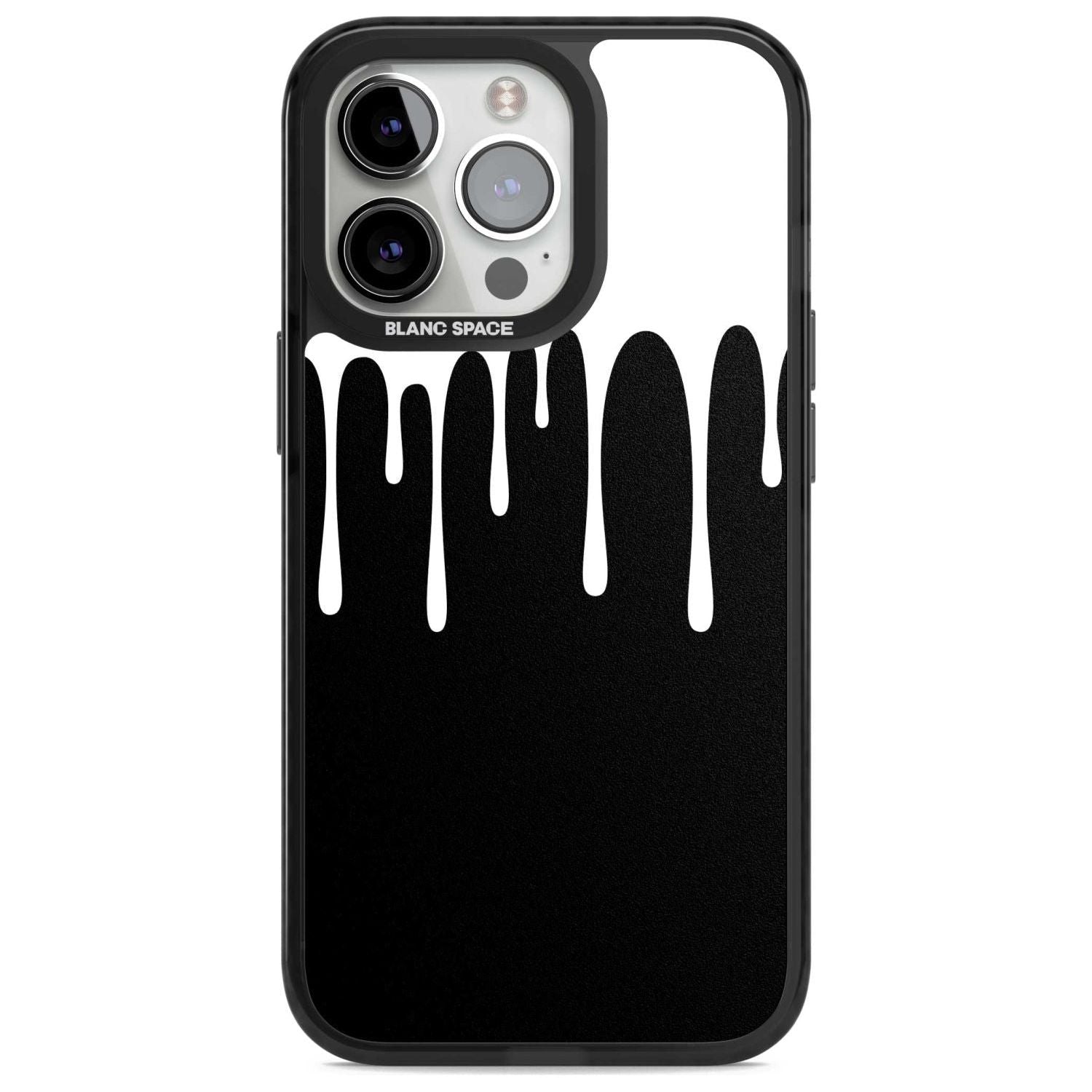Melted Effect: White & Black Phone Case iPhone 15 Pro Max / Magsafe Black Impact Case,iPhone 15 Pro / Magsafe Black Impact Case,iPhone 14 Pro Max / Magsafe Black Impact Case,iPhone 14 Pro / Magsafe Black Impact Case,iPhone 13 Pro / Magsafe Black Impact Case Blanc Space