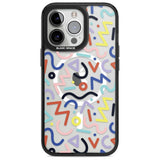 Colourful Squiggles Memphis Retro Pattern Design Phone Case iPhone 15 Pro Max / Magsafe Black Impact Case,iPhone 15 Pro / Magsafe Black Impact Case,iPhone 14 Pro Max / Magsafe Black Impact Case,iPhone 14 Pro / Magsafe Black Impact Case,iPhone 13 Pro / Magsafe Black Impact Case Blanc Space