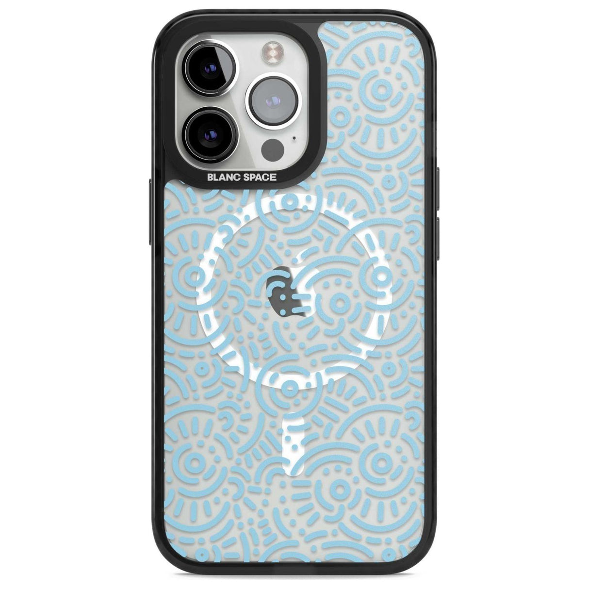 Light Blue Pattern Memphis Retro Pattern Design Phone Case iPhone 15 Pro Max / Magsafe Black Impact Case,iPhone 15 Pro / Magsafe Black Impact Case,iPhone 14 Pro Max / Magsafe Black Impact Case,iPhone 14 Pro / Magsafe Black Impact Case,iPhone 13 Pro / Magsafe Black Impact Case Blanc Space