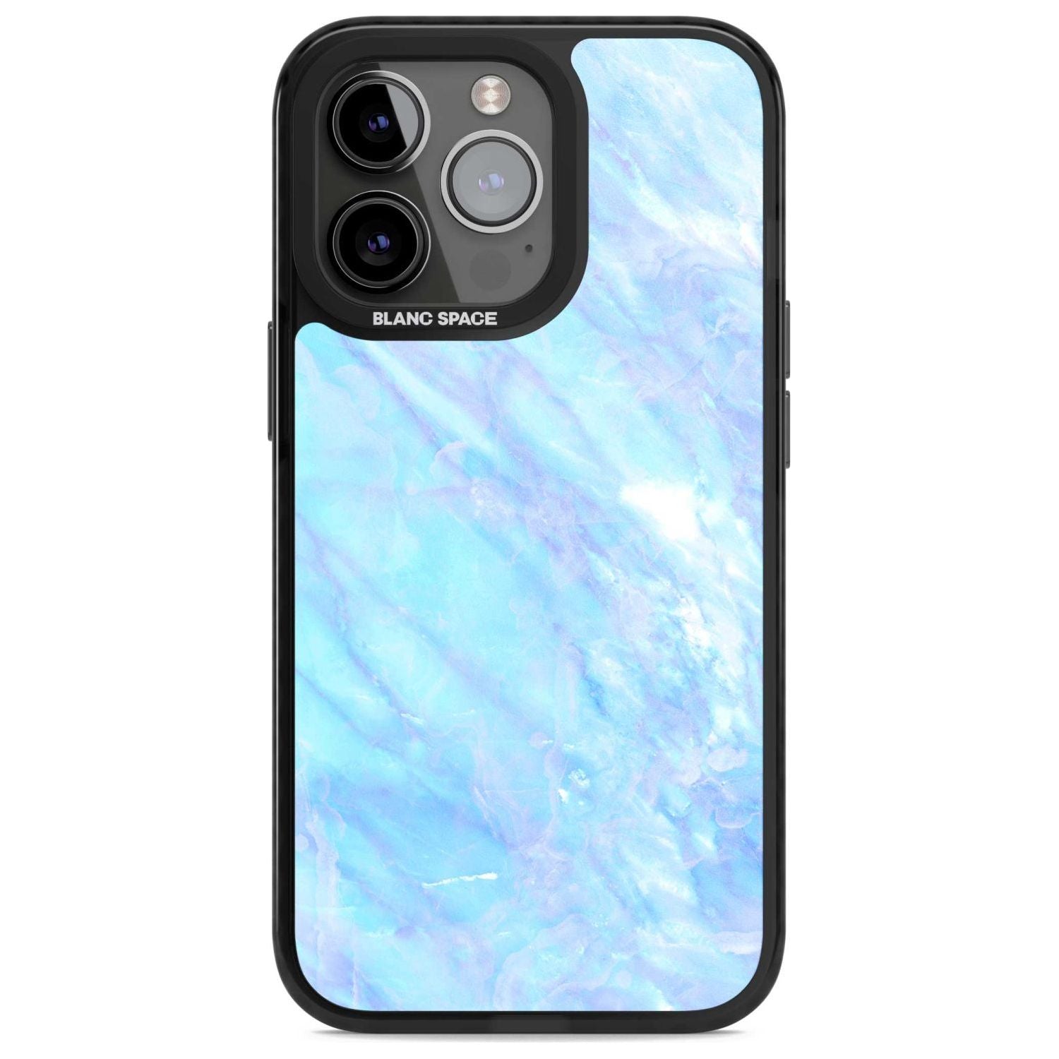 Iridescent Crystal Marble Phone Case iPhone 15 Pro Max / Magsafe Black Impact Case,iPhone 15 Pro / Magsafe Black Impact Case,iPhone 14 Pro Max / Magsafe Black Impact Case,iPhone 14 Pro / Magsafe Black Impact Case,iPhone 13 Pro / Magsafe Black Impact Case Blanc Space