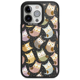 Cute Owl Pattern Phone Case iPhone 15 Pro / Magsafe Black Impact Case,iPhone 15 Pro Max / Magsafe Black Impact Case,iPhone 14 Pro / Magsafe Black Impact Case,iPhone 14 Pro Max / Magsafe Black Impact Case,iPhone 13 Pro / Magsafe Black Impact Case Blanc Space