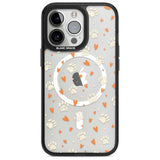 Paws & Hearts Pattern (Clear) Phone Case iPhone 15 Pro Max / Magsafe Black Impact Case,iPhone 15 Pro / Magsafe Black Impact Case,iPhone 14 Pro Max / Magsafe Black Impact Case,iPhone 14 Pro / Magsafe Black Impact Case,iPhone 13 Pro / Magsafe Black Impact Case Blanc Space