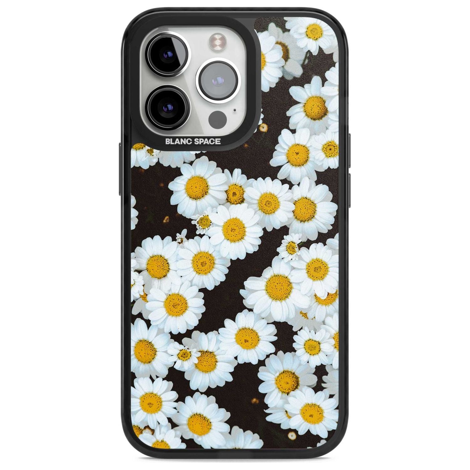 Daisies - Real Floral Photographs Phone Case iPhone 15 Pro Max / Magsafe Black Impact Case,iPhone 15 Pro / Magsafe Black Impact Case,iPhone 14 Pro Max / Magsafe Black Impact Case,iPhone 14 Pro / Magsafe Black Impact Case,iPhone 13 Pro / Magsafe Black Impact Case Blanc Space