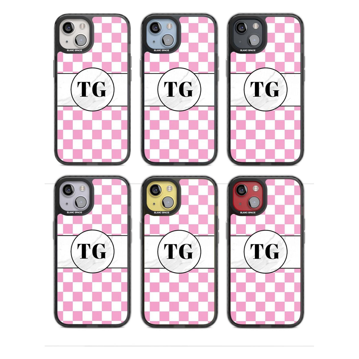 Personalised Monogrammed Pink Check Phone Case iPhone 15 Pro Max / Black Impact Case,iPhone 15 Plus / Black Impact Case,iPhone 15 Pro / Black Impact Case,iPhone 15 / Black Impact Case,iPhone 15 Pro Max / Impact Case,iPhone 15 Plus / Impact Case,iPhone 15 Pro / Impact Case,iPhone 15 / Impact Case,iPhone 15 Pro Max / Magsafe Black Impact Case,iPhone 15 Plus / Magsafe Black Impact Case,iPhone 15 Pro / Magsafe Black Impact Case,iPhone 15 / Magsafe Black Impact Case,iPhone 14 Pro Max / Black Impact Case,iPhone 1