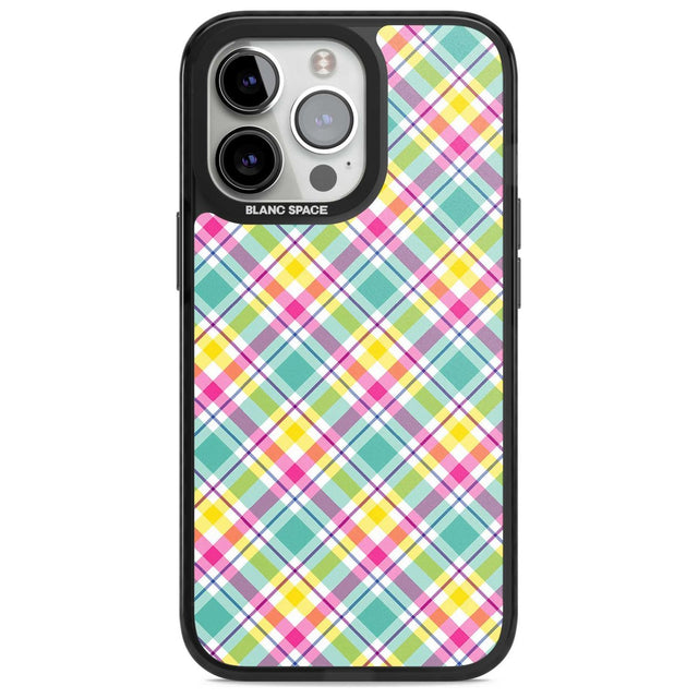 Crosshatch Plaid Phone Case iPhone 15 Pro / Magsafe Black Impact Case,iPhone 15 Pro Max / Magsafe Black Impact Case,iPhone 14 Pro Max / Magsafe Black Impact Case,iPhone 13 Pro / Magsafe Black Impact Case,iPhone 14 Pro / Magsafe Black Impact Case Blanc Space